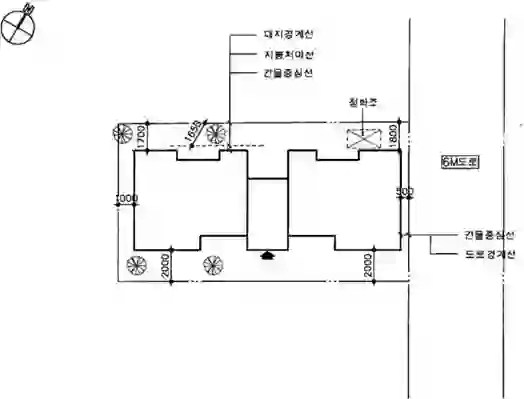 다세대주택(6세대) 배치도 이미지